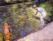 Gustave Caillebotte Boater Pulling on His Perissoire Sweden oil painting artist